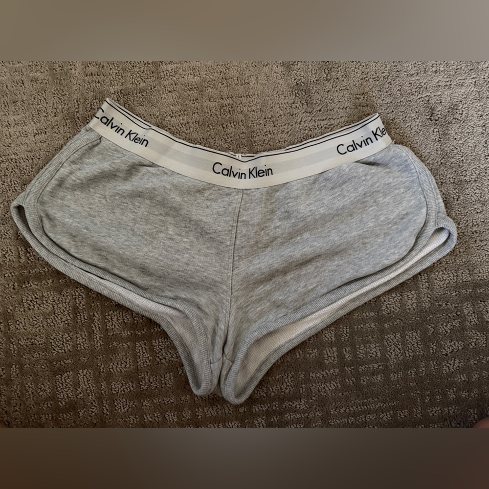 Calvin Klein Gray Shorts Soft Cotton Blend